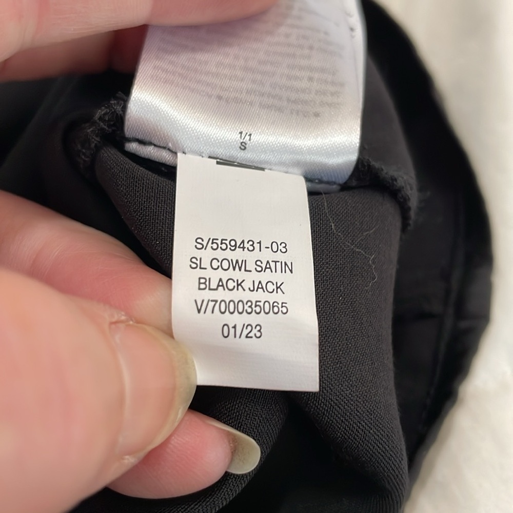 Old Navy | Black | Cowl Neck | Spaghetti Strap | Satin | Slip Dress | Size S - Picture 17 of 17